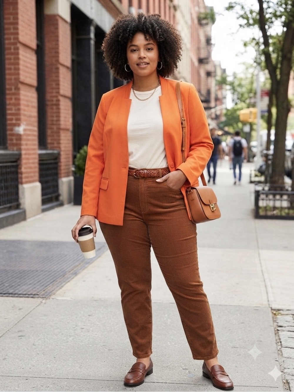 Eloquii Vibrant Orange Tailored Stretch Blazer - Size 20 - GUC